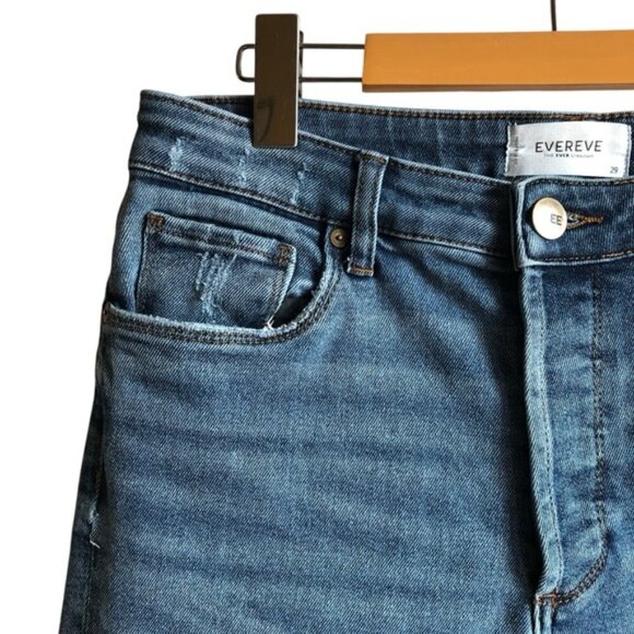 Evereve The Ever Straight Jeans Size 29 Medium Wash Denim - Picture 5 of 16